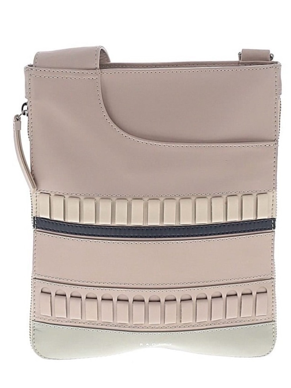 RADLEY LONDON Neutral Panel Crossbody Bag in Taupe and Cream
